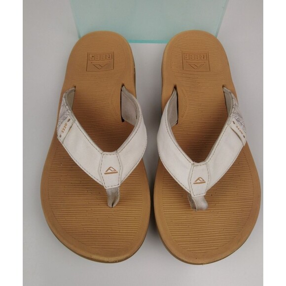 Reef Santa Ana Sandals Flip Flops Women's Size 8 Cloud White - Picture 2 of 8